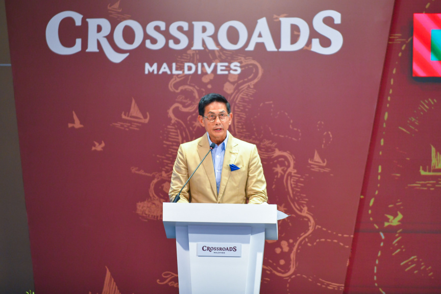 ރާއްޖޭގެ ތާރީހުގައި ހިންގާ ޓޫރިޒަމްގެ އެންމެ ބޮޑު މަޝްރޫއު ކަމަށްވާ ކްރޮސްރޯޑް މޯލްޑިވްސްގެ ފުރަތަމަ ފިޔަވަހި ނައިބުރައީސް ރަސްމީކޮށް ހުޅުވައި ދެއްވުން -- ފޮޓޯ/ ރައީސް އޮފީސް 