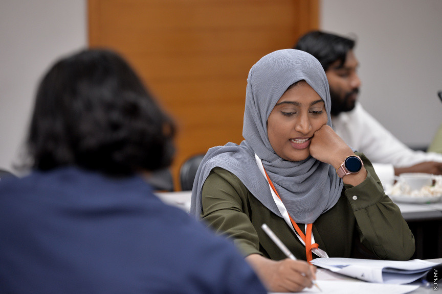 ޖެނުއަރީ 28، 2020: މޯލްޑިވްސް ސްޕޯޓްސް ކޯޕަރޭޝަނުން އިސްނަގައިގެން ސްޓެލްކޯ ހޯލްގައި ކުރިއަށް ދާ މާކެޓިންގް އާއި ސްޕޮންސާޝިޕްގެ ހާއްސަ ވޯކްޝޮޕްގެ ތެރެއިން -- ސަން ފޮޓޯ/ ފަޔާޒު މޫސާ