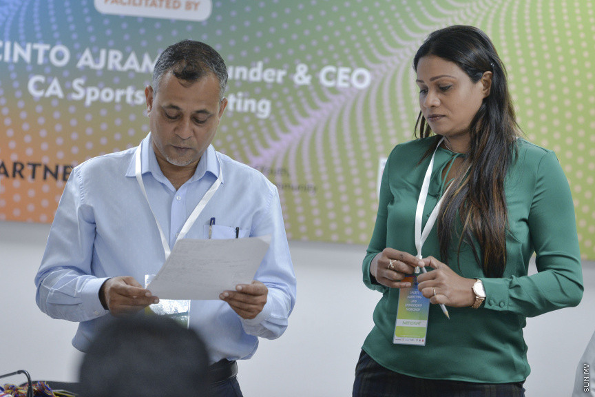 ޖެނުއަރީ 28، 2020: މޯލްޑިވްސް ސްޕޯޓްސް ކޯޕަރޭޝަނުން އިސްނަގައިގެން ސްޓެލްކޯ ހޯލްގައި ކުރިއަށް ދާ މާކެޓިންގް އާއި ސްޕޮންސާޝިޕްގެ ހާއްސަ ވޯކްޝޮޕްގެ ތެރެއިން -- ސަން ފޮޓޯ