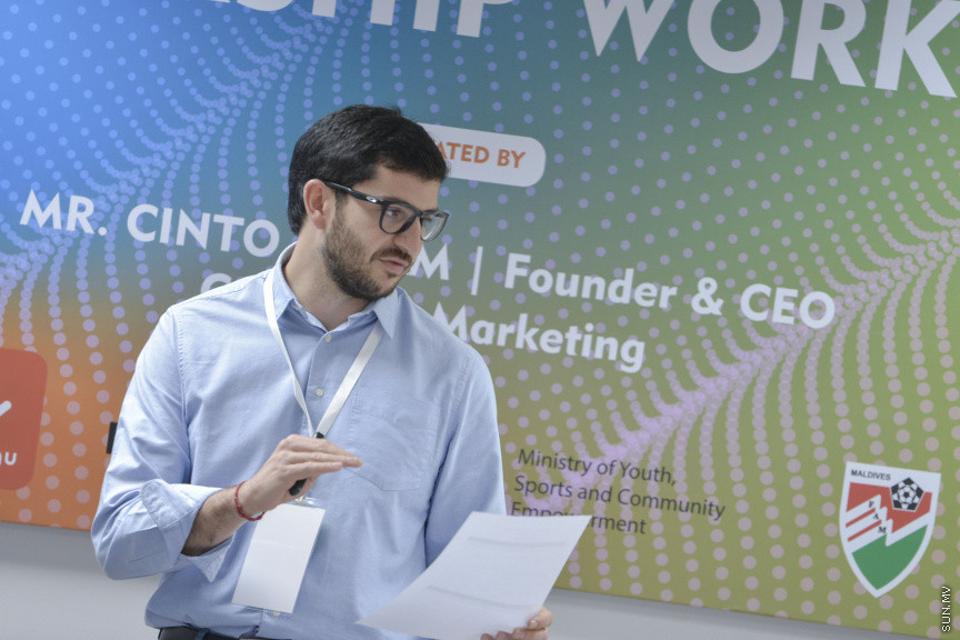 ޖެނުއަރީ 28، 2020: މޯލްޑިވްސް ސްޕޯޓްސް ކޯޕަރޭޝަނުން އިސްނަގައިގެން ސްޓެލްކޯ ހޯލްގައި ކުރިއަށް ދާ މާކެޓިންގް އާއި ސްޕޮންސާޝިޕްގެ ހާއްސަ ވޯކްޝޮޕްގެ ތެރެއިން -- ސަން ފޮޓޯ