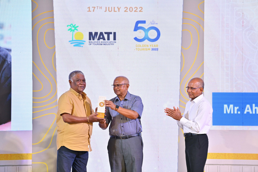 "50 އިޔާޒް އޮފް ޓޫރިޒަމްސް އެވޯޑްސް ބައި މަޓީ" ހަފްލާގެ ތެރެއިން -- ފޮޓޯ/ ރައީސް އޮފީސް