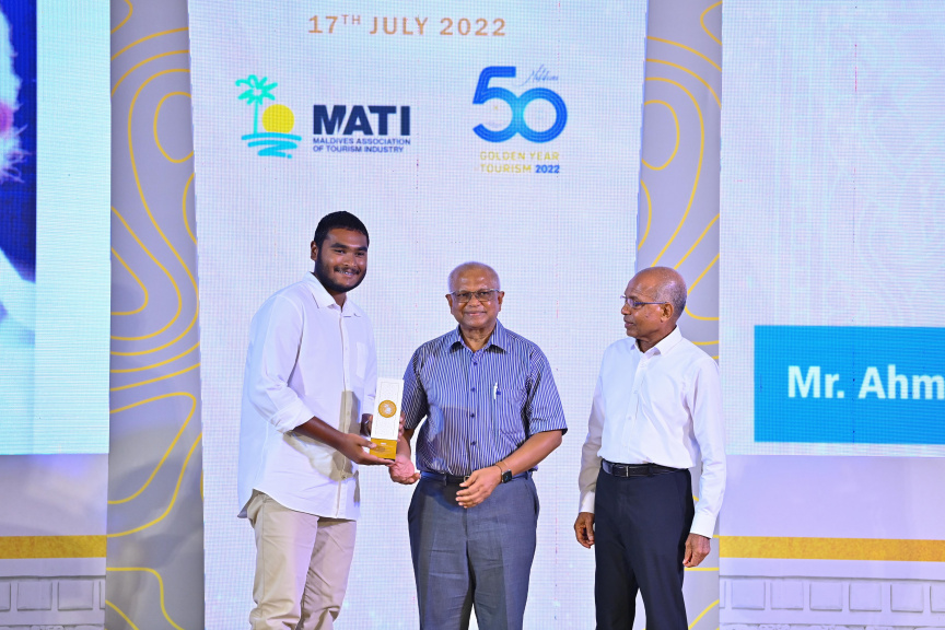 "50 އިޔާޒް އޮފް ޓޫރިޒަމްސް އެވޯޑްސް ބައި މަޓީ" ހަފްލާގެ ތެރެއިން -- ފޮޓޯ/ ރައީސް އޮފީސް