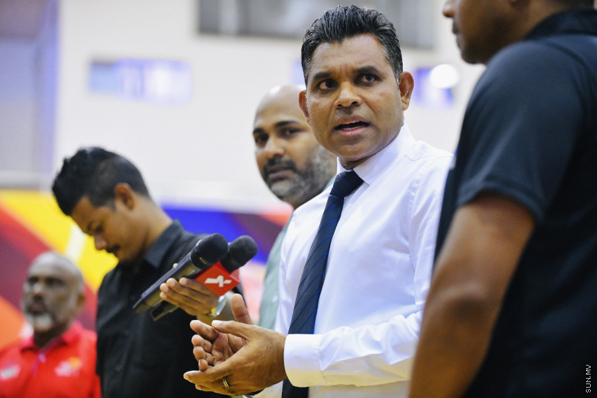 ސާބާ ވިމެންސް ޗެމްޕިއަންޝިޕް 2022 އަށް ތައްޔާރުވަމުންދާ ދިވެހި ގައުމީ ޓީމާ ބައްދަލުކުރައްވައި ނައިބު ރައީސް ބައްދަލުކުރައްވަނީ --- ސަން ފޮޓޯ/ މުހައްމަދު ނާއިލް ހުސައިން