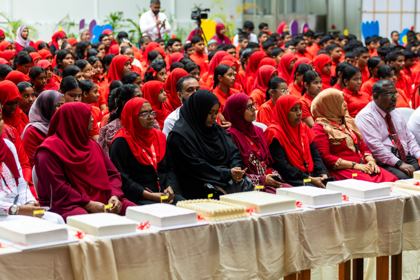 10 މެއި 2026: އިސްކަންދަރު ސްކޫލަށް 65 އަހަރު ފުރުން މިއަދު ފާހަގަ ކޮށްފި: އެ ޚާއްސަ މުނާސަބަތު ފާހަގަ ކުރުމަށް އެ ސްކޫލުގައި މިއަދު ވަނީ ޚާއްސަ އެސެމްބްލީއެއް ބާއްވާފައި-- ސަން ފޮޓޯ: ޝާތިއު އަބްދުالله