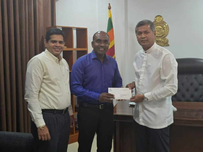 Universal donates USD 100,000 to Sri Lanka