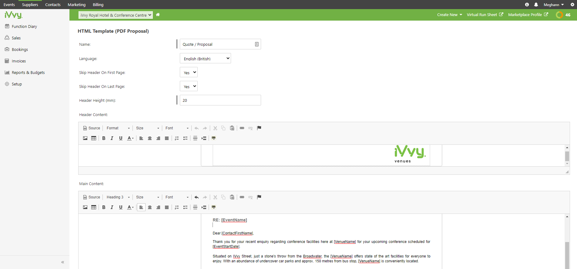 9 Banquet Event Order Template