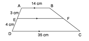Perhatikan gambar! Panjang EF adalah.…