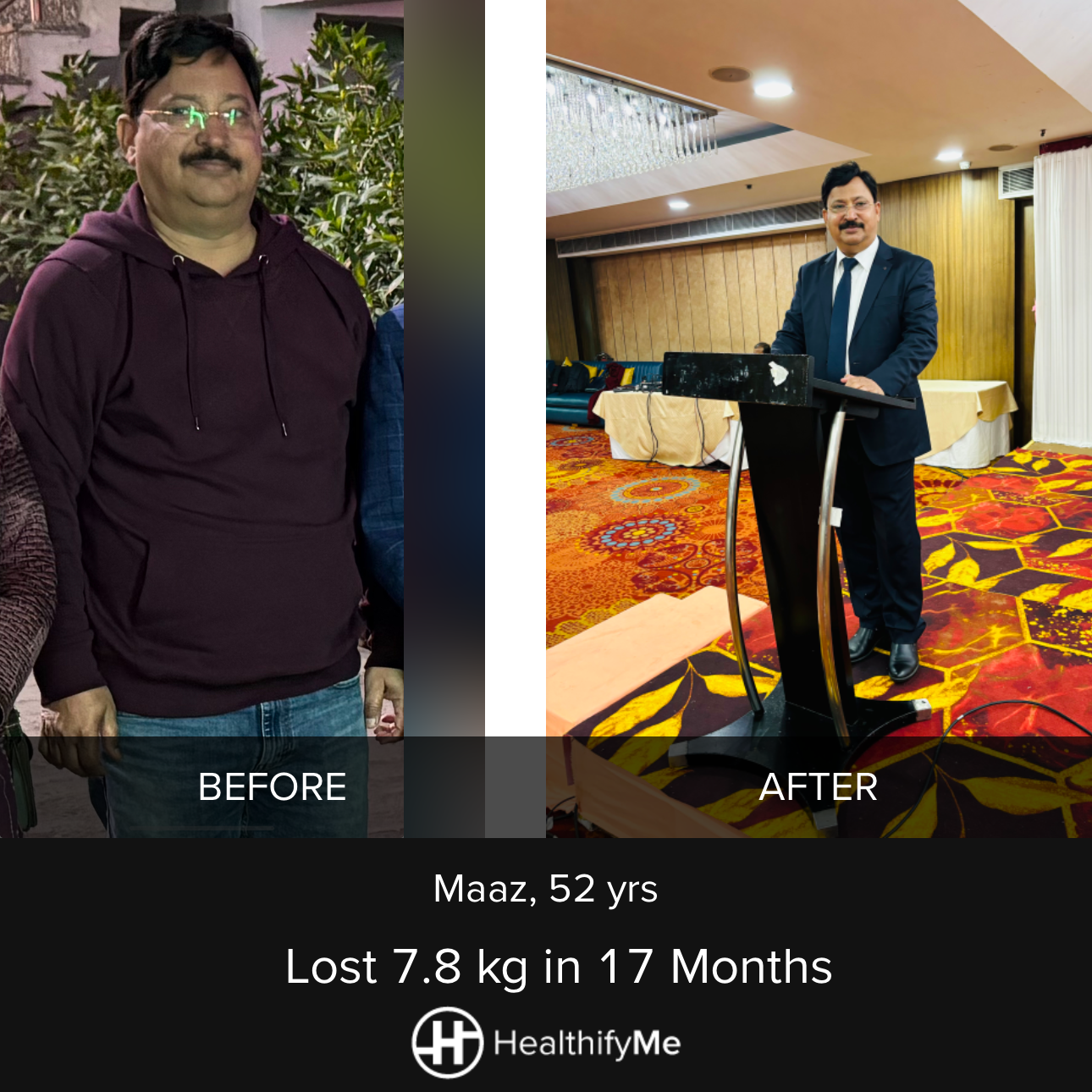 −7.8 kg in 1 year