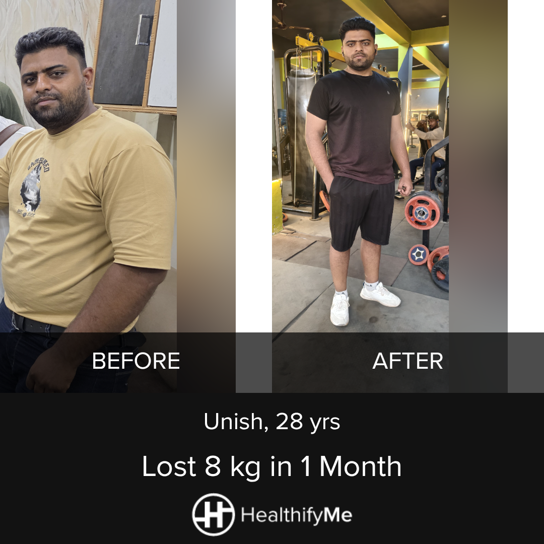−8 kg in 1 month