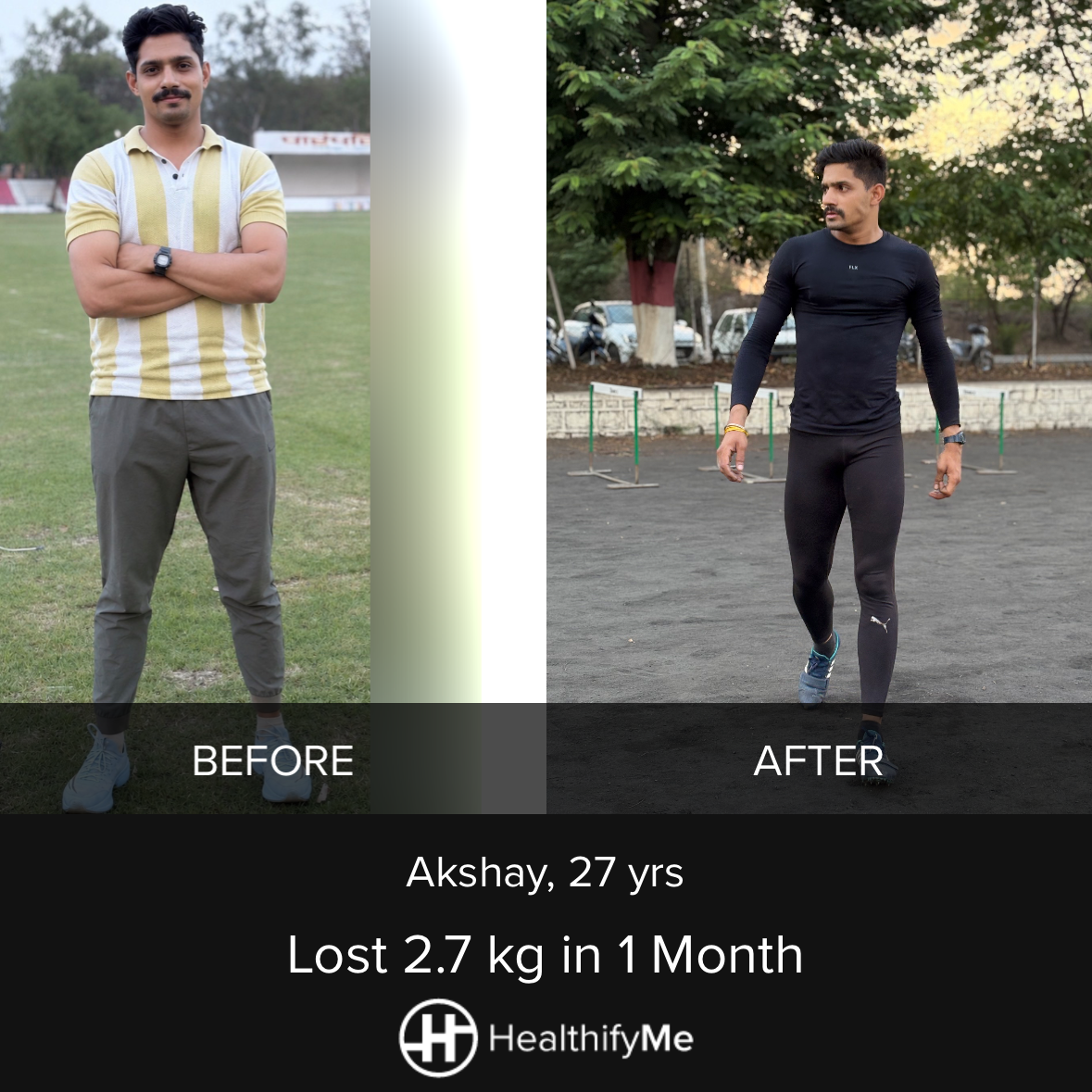 −2.7 kg in 1 month