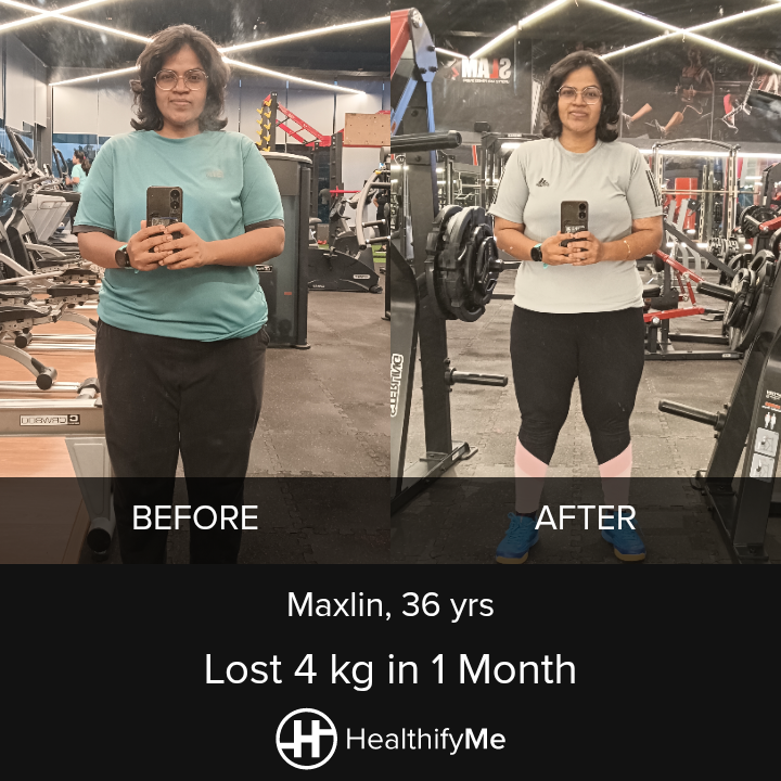 −4 kg in 1 month
