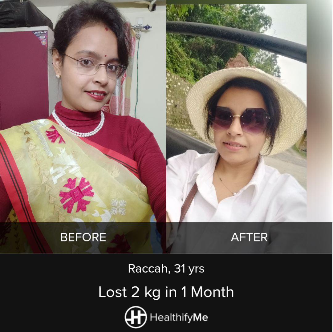 −2 kg in 1 month