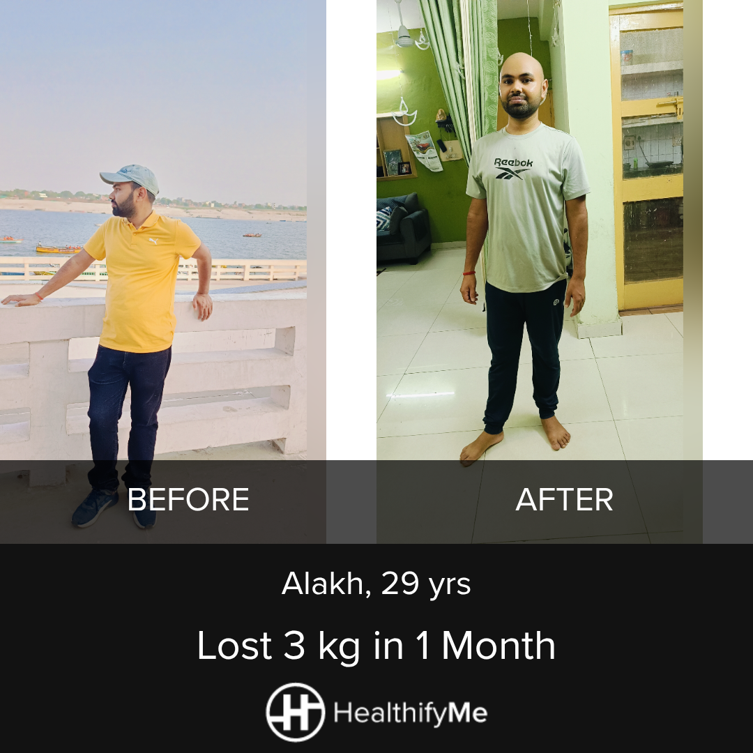−3 kg in 1 month