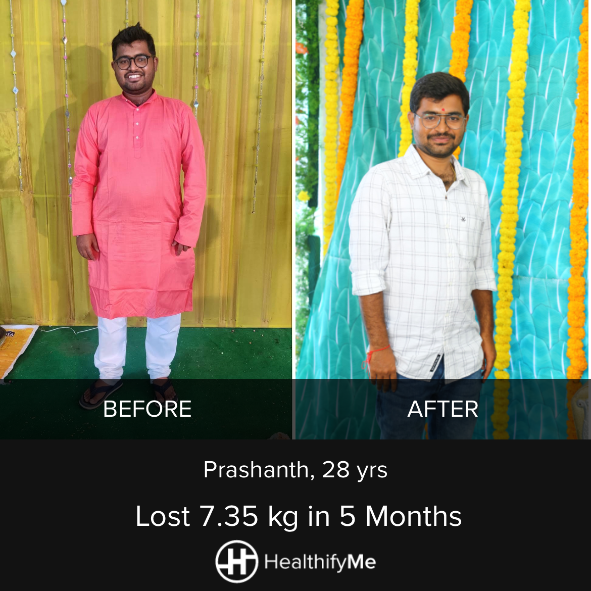 −7.3 kg in 5 months