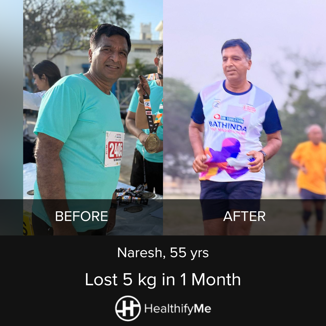 −5 kg in 1 month