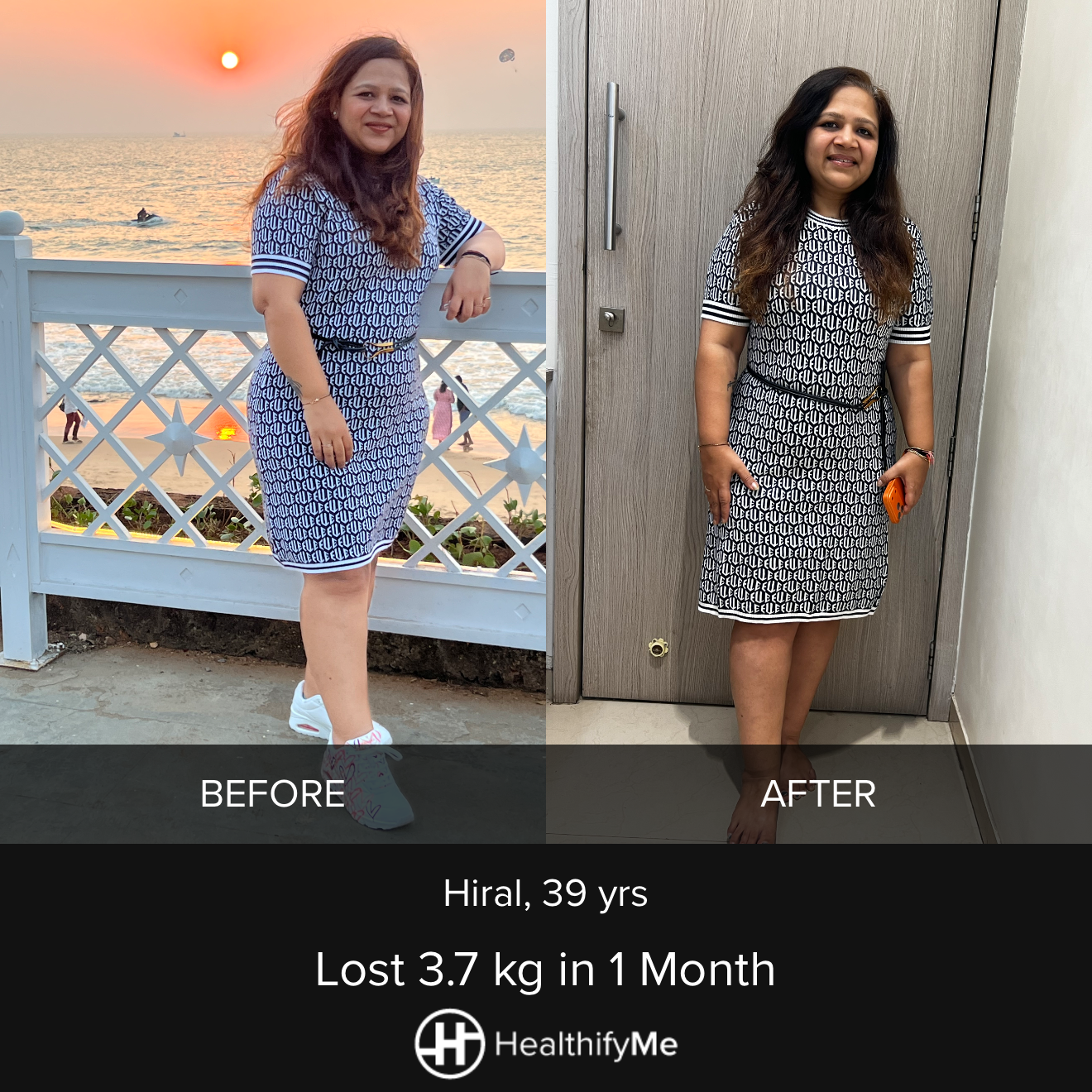 −3.7 kg in 1 month