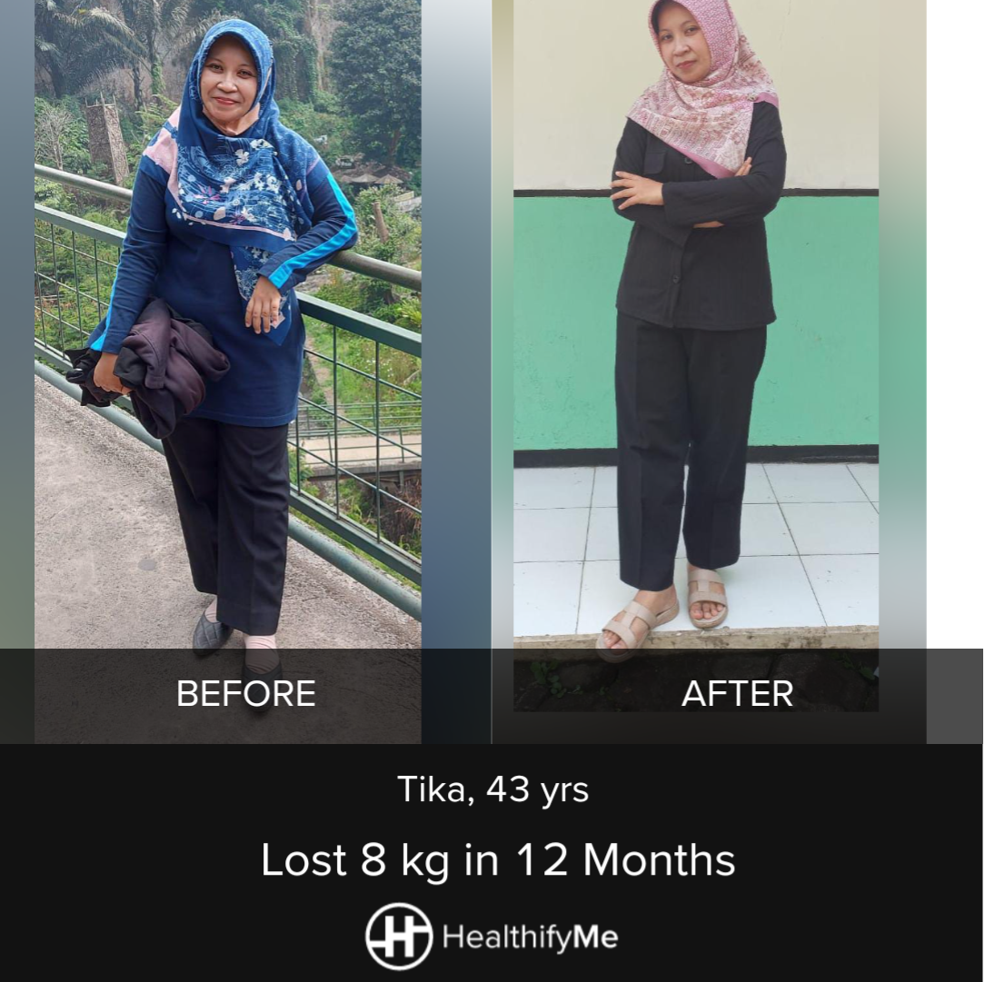 −8 kg in 1 year