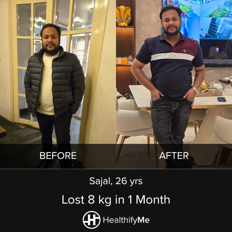 −8 kg in 1 month