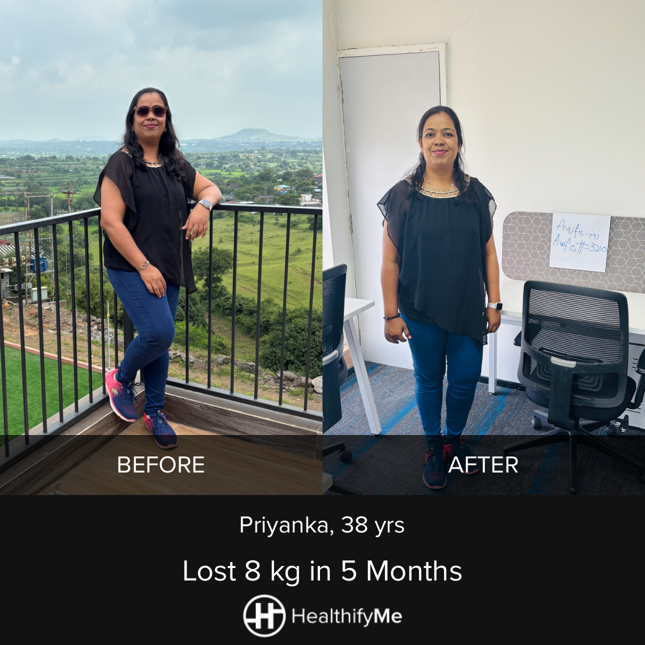 −8 kg in 5 months