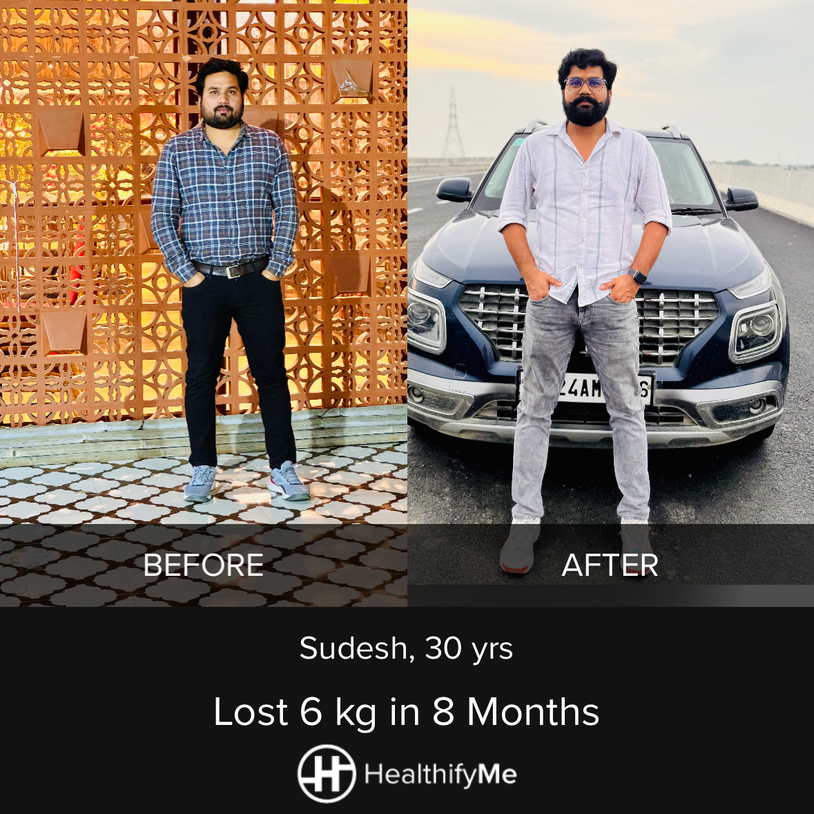 −6 kg in 8 months