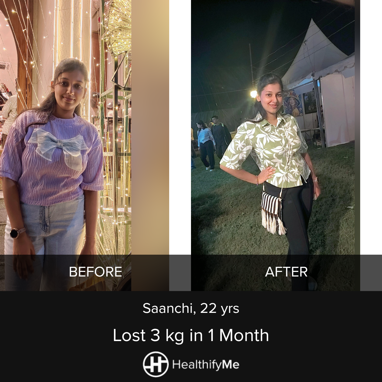 −3 kg in 1 month