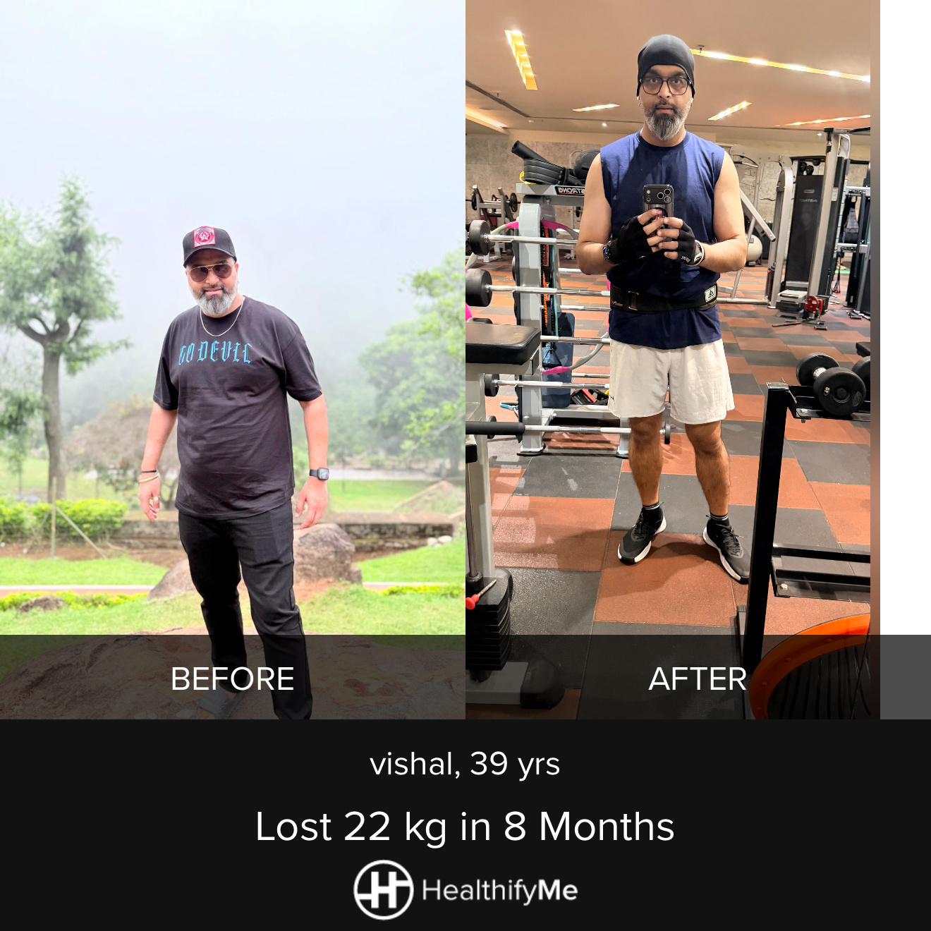−22 kg in 8 months