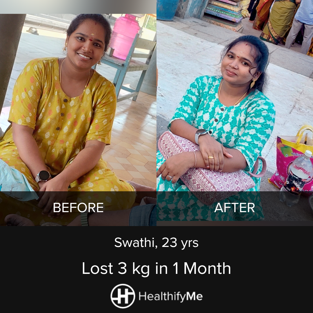 −3 kg in 1 month