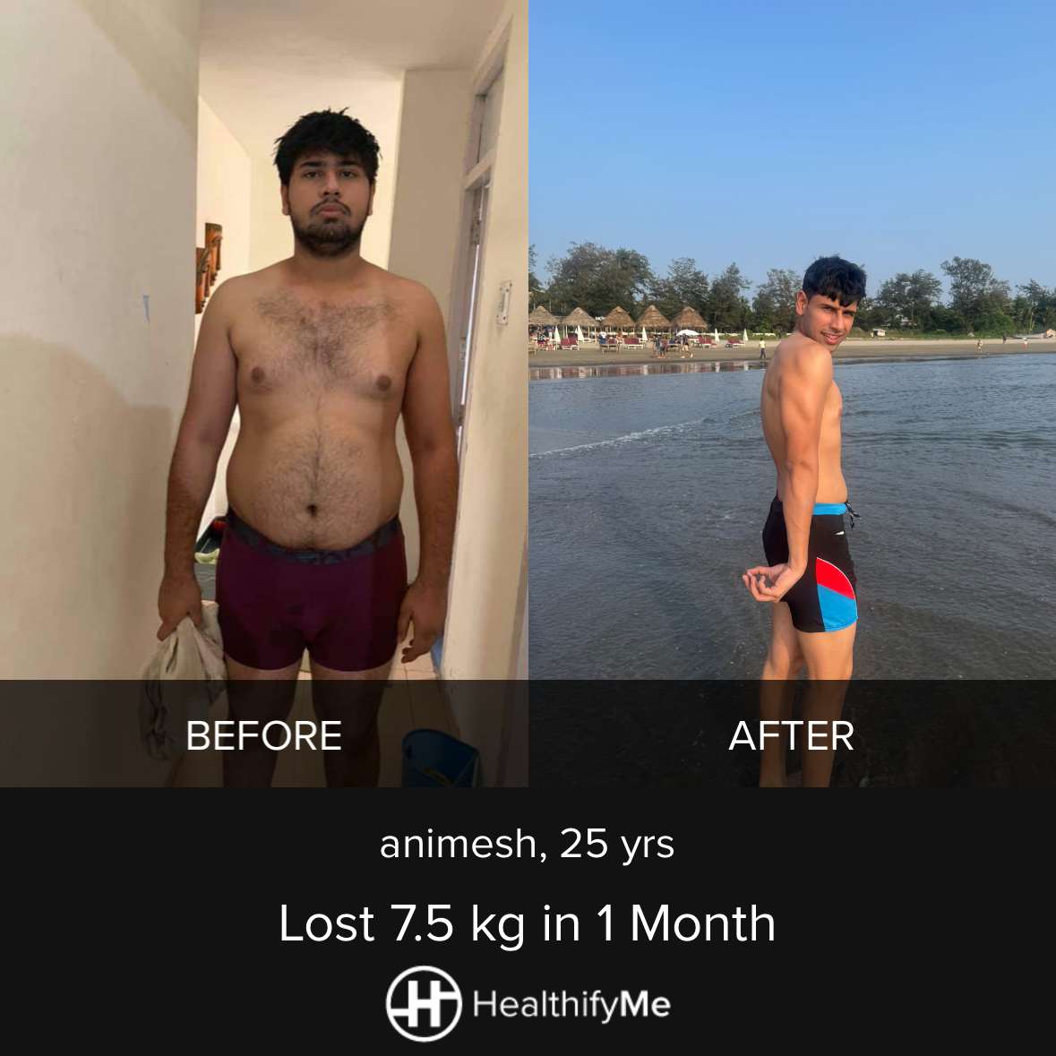 −7.5 kg in 1 month