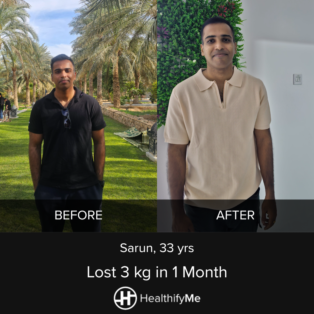 −3 kg in 1 month
