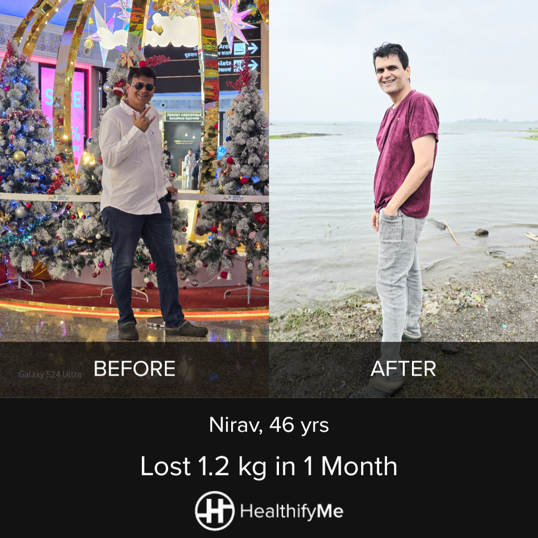 −1.2 kg in 1 month