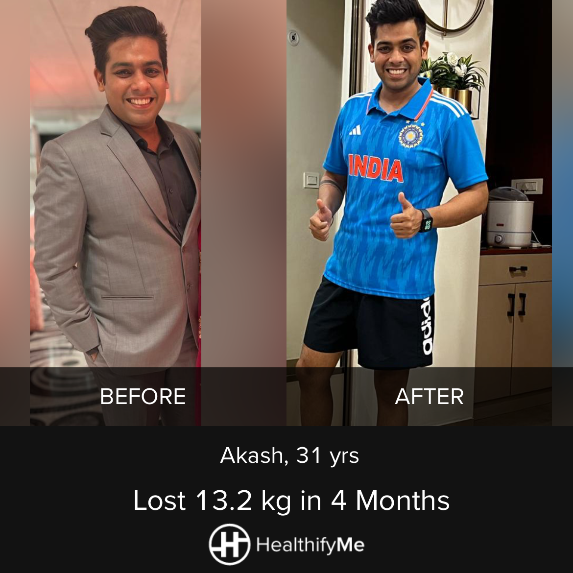 −13.2 kg in 4 months