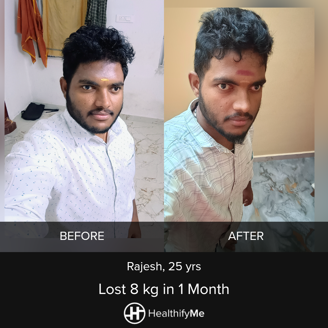 −8 kg in 1 month