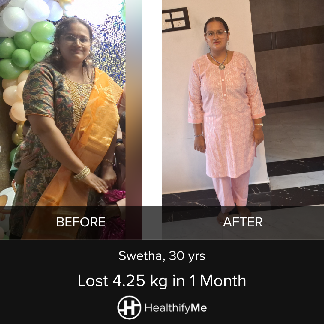 −4.3 kg in 1 month