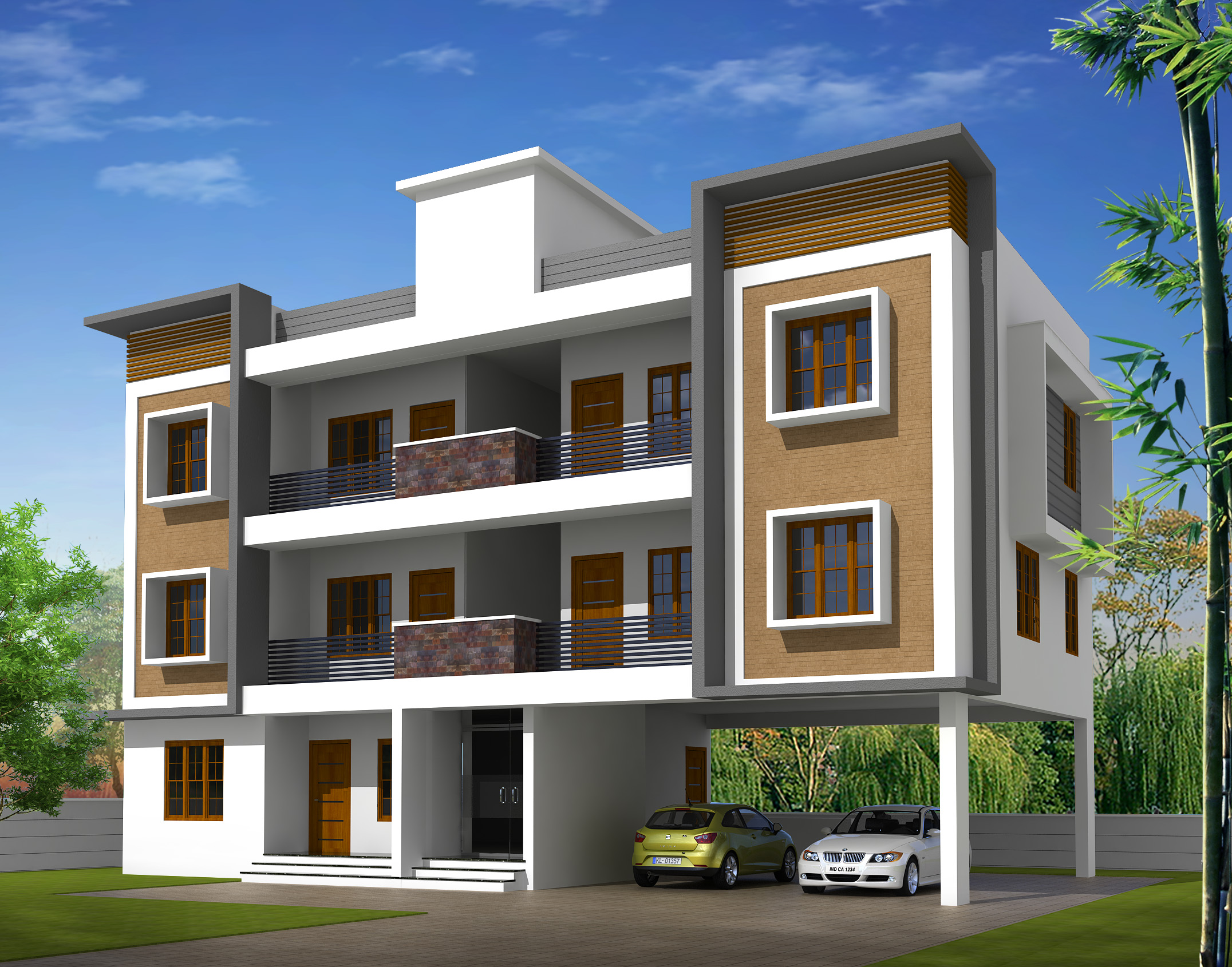 2 bhk low budget new apartments sale at Ambalamukku Trivandrum