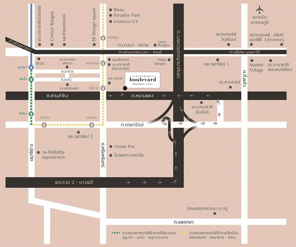 Bangkok Boulevard Srinakarin Bangna Location