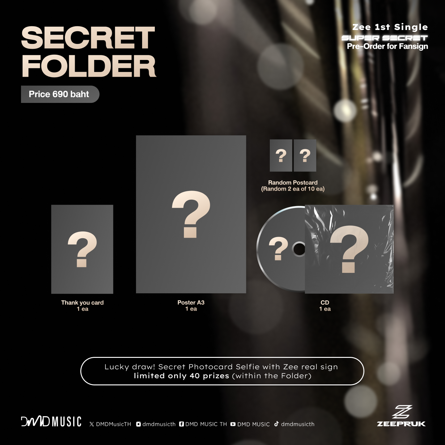 Zee Pruk 1st Single - Super Secret - Ticketmelon