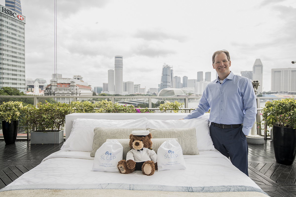 Dr Michael Breus, sleep doctor, with the Princess Cruises Luxury Bed