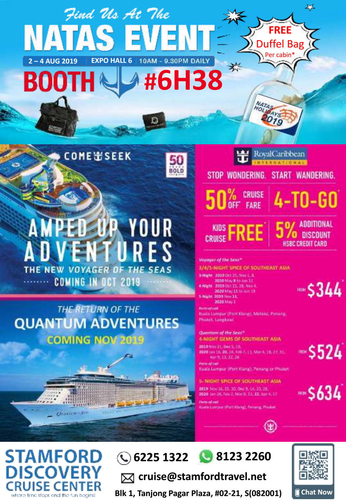 Stamford Discovery Cruise Center Brochures