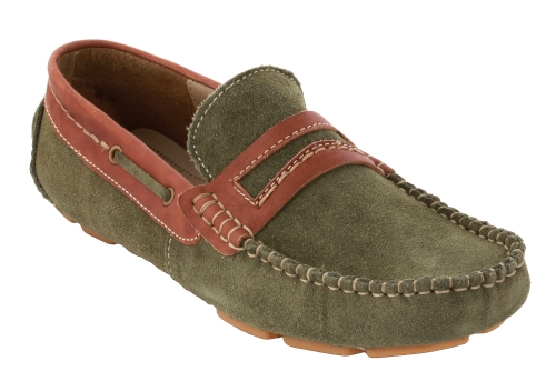 Green Leather Driving Shoes Online