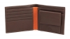 Tan Orange Bifold Canvas Genuine Leather Wallet Online