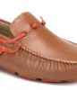 Tan Orange driving moccasin shoes