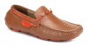 Tan Orange driving moccasin shoes