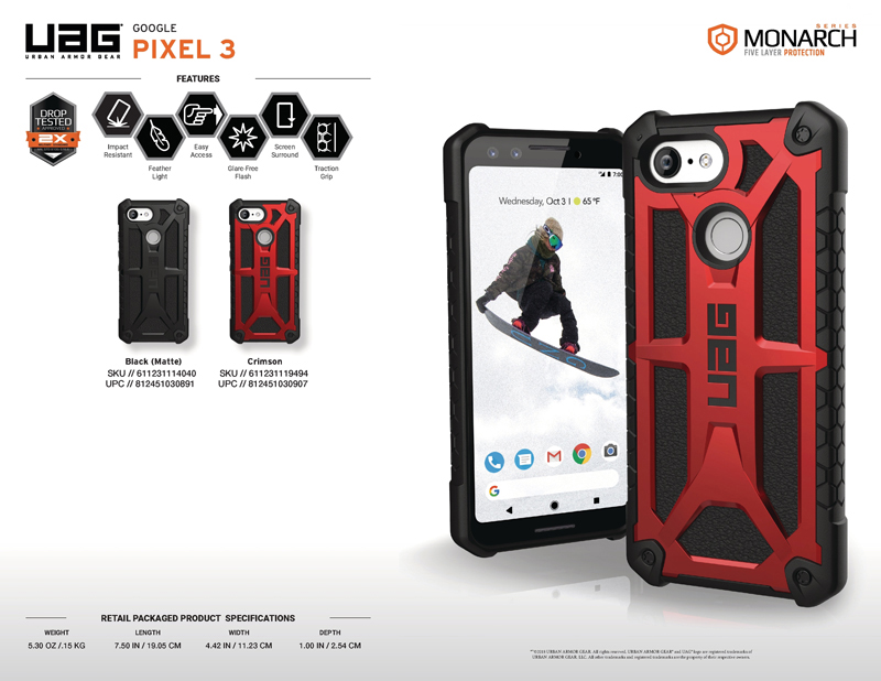 Ốp lưng Google Pixel 3 UAG Monarch - Black 5 Op lung Google Pixel 3 UAG MONARCH Series 01 bengovn