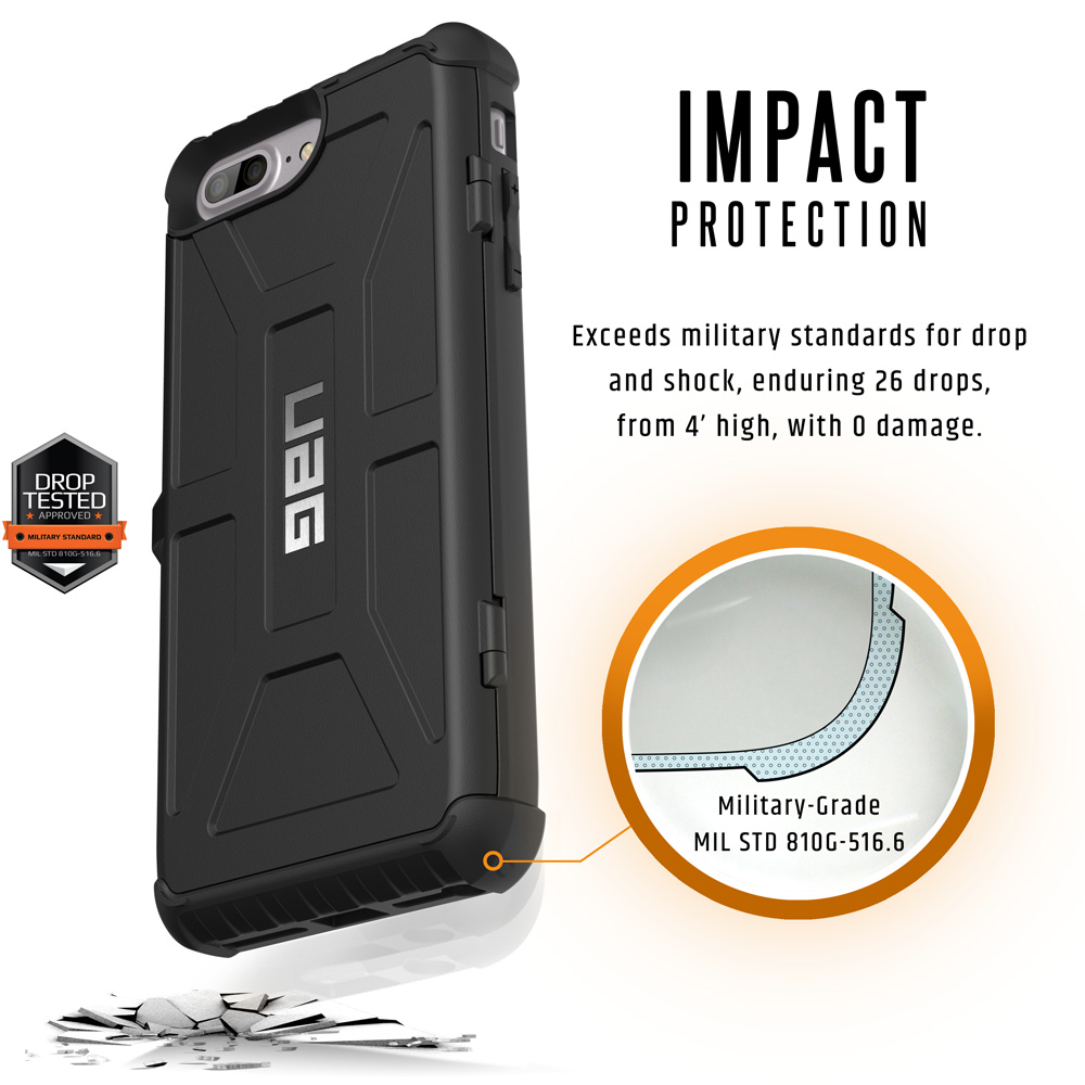 Ốp lưng iPhone 8/7 Plus UAG Trooper với ngăn đựng thẻ (Đen) 1 Op lung iPhone 8 7 6S Plus Trooper Black 2 4 CARD STORAGE