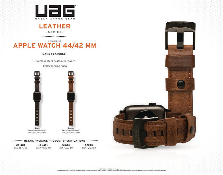 Dây đeo Apple Watch UAG Leather Watch Strap 1 Day deo Apple Watch 42mm 44mm UAG Leather 09 bengovn