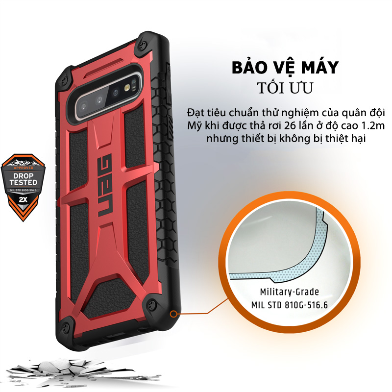 Ốp lưng Samsung Galaxy S10 Plus UAG Monarch Series 3 Op lung Samsung Galaxy S10 Plus UAG Monarch Series 03 bengovn