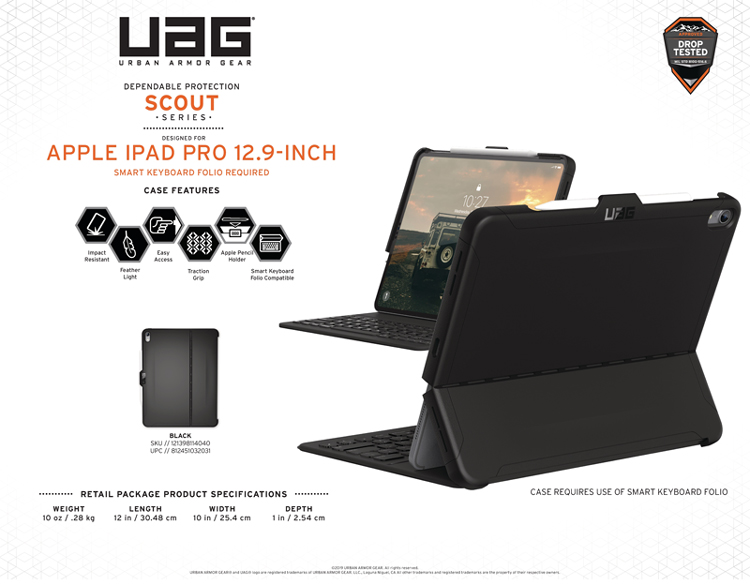 Ốp lưng iPad Pro 12.9'' 2018 (thế hệ 3) UAG Scout Series 1 Op lung iPad Pro 12 9 2018 the he 3 UAG Scout Series 11 bengovn