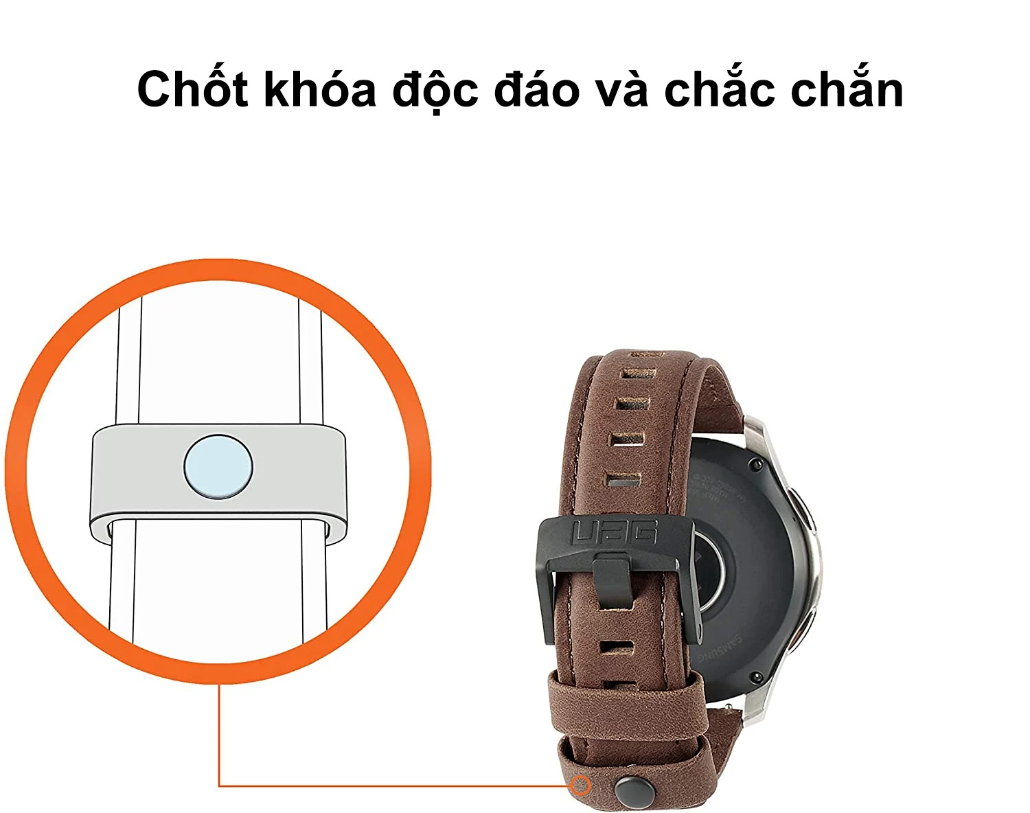 Dây đeo Samsung Galaxy Watch 42mm UAG Leather Series 3 day deo samsung galaxy watch 42mm uag leather series1 bengovn