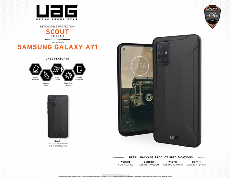 Ốp lưng Samsung Galaxy A71 2019 UAG Scout 1 Op lung Samsung Galaxy A71 2019 UAG Scout 13 bengovn