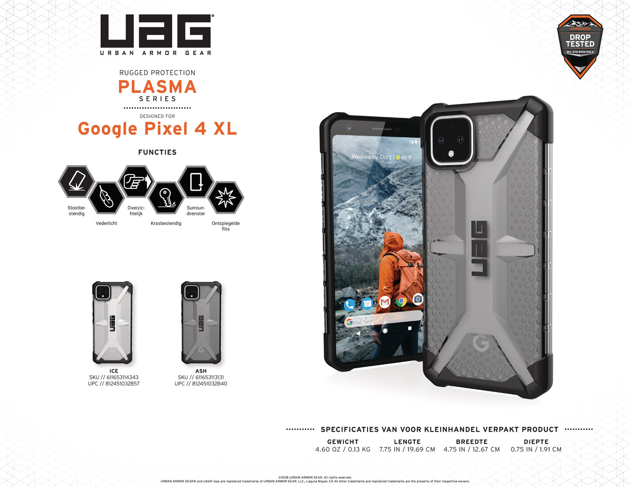 Ốp lưng Google Pixel 4 XL UAG Plasma 1 op lung google pixel 4 xl uag plasma bengovn1